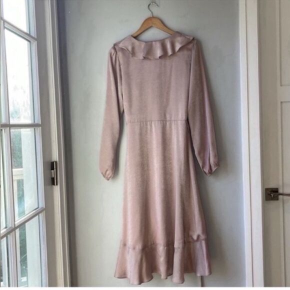 Anthropologie The Odells Sharlene Wrap Dress Pink - Picture 7 of 11